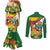 Zimbabwe Independence Day Couples Matching Mermaid Dress and Long Sleeve Button Shirt Happy 45 Years Of Independence