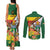 Zimbabwe Independence Day Couples Matching Tank Maxi Dress and Long Sleeve Button Shirt Happy 45 Years Of Independence