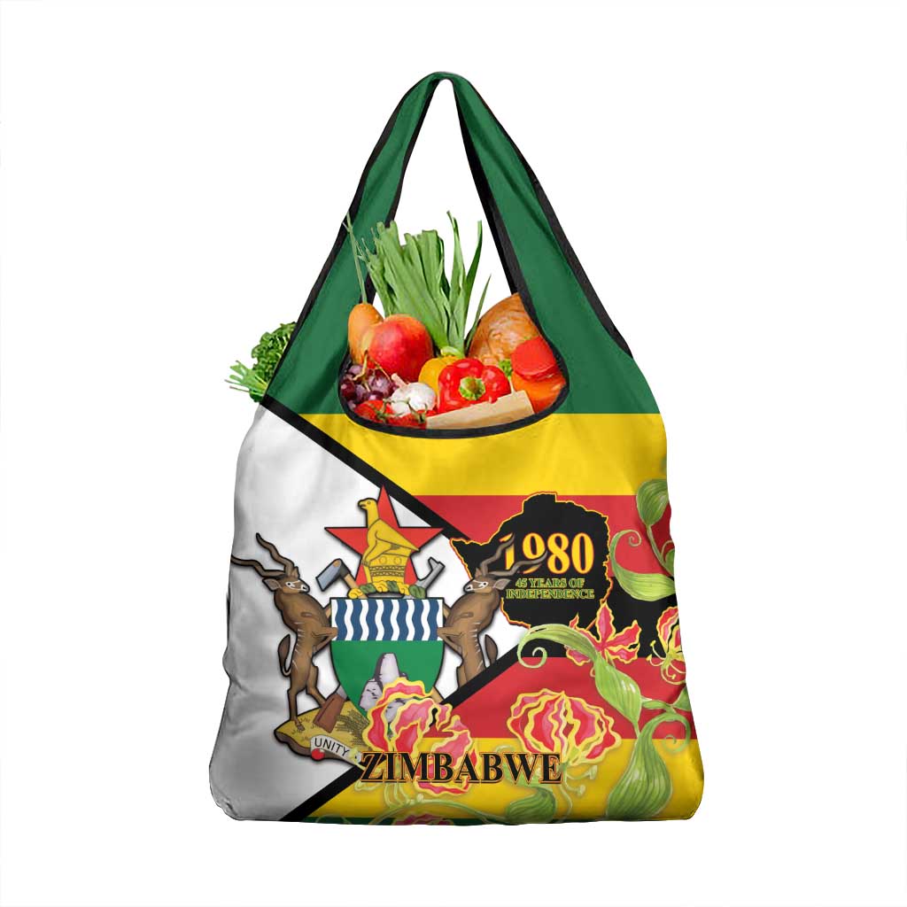 Zimbabwe Independence Day Grocery Bag Happy 45 Years Of Independence