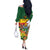 Zimbabwe Independence Day Off The Shoulder Long Sleeve Dress Happy 45 Years Of Independence