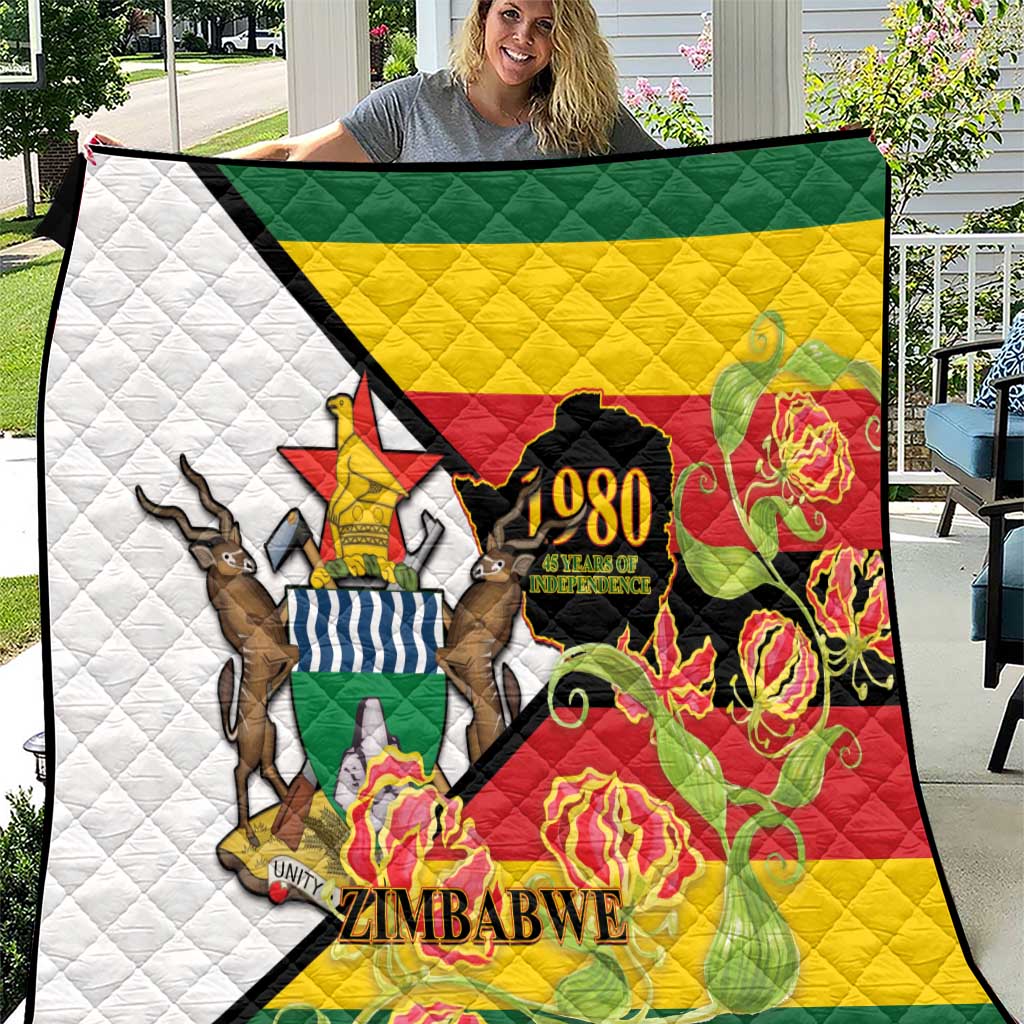 Zimbabwe Independence Day Quilt Happy 45 Years Of Independence