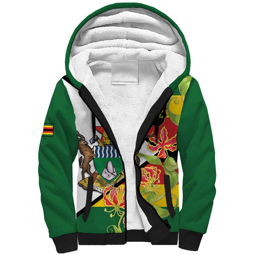 Zimbabwe Independence Day Sherpa Hoodie Happy 45 Years Of Independence