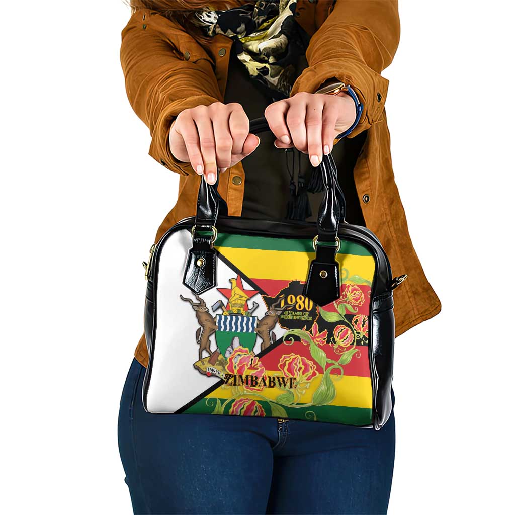 Zimbabwe Independence Day Shoulder Handbag Happy 45 Years Of Independence