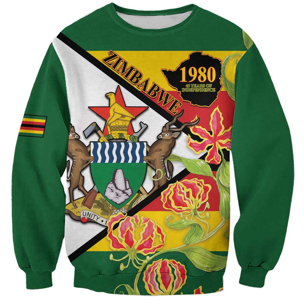 Zimbabwe Independence Day Sweatshirt Happy 45 Years Of Independence