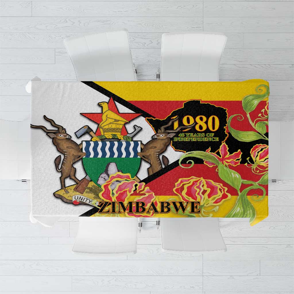 Zimbabwe Independence Day Tablecloth Happy 45 Years Of Independence