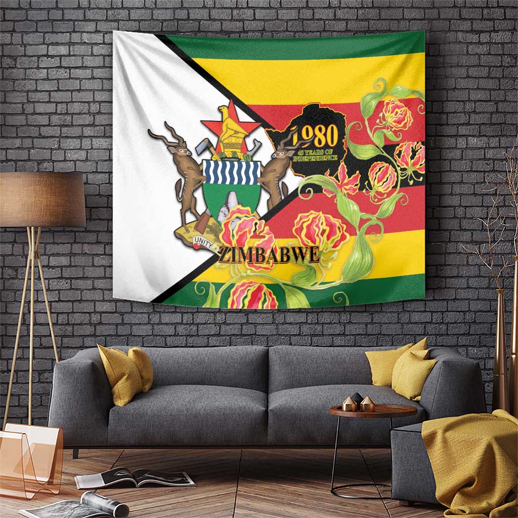 Zimbabwe Independence Day Tapestry Happy 45 Years Of Independence