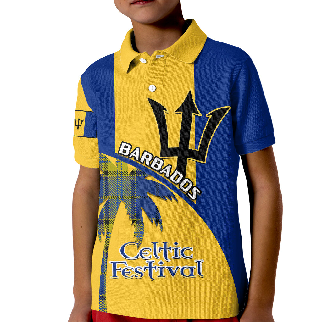 Custom Barbados Polo Shirt 2023 for Kid Celtic Festival Special Version - Wonder Print Shop