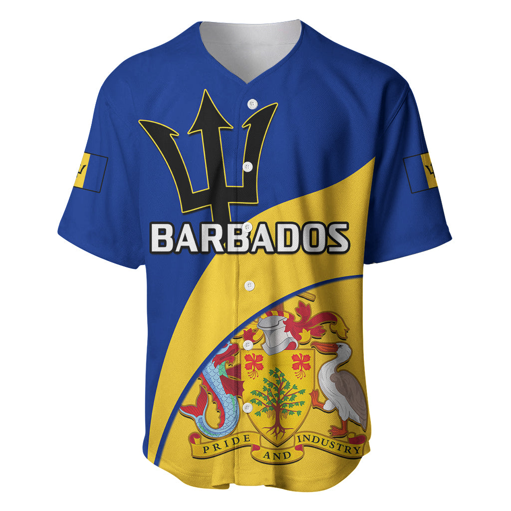 Barbados Baseball Jersey Barbadian Coat Of Arms - Wonder Print Shop