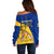 Barbados Off Shoulder Sweater Barbadian Coat Of Arms - Wonder Print Shop