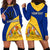 Personalised Barbados Hoodie Dress Barbadian Coat Of Arms - Wonder Print Shop