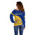 Personalised Barbados Off Shoulder Sweater Barbadian Coat Of Arms - Wonder Print Shop