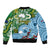 Personalised Australia And Fiji Bomber Jacket Aboriginal Mix Fijian Tapa Unique Style - Wonder Print Shop