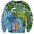 Personalised Australia And Fiji Sweatshirt Aboriginal Mix Fijian Tapa Unique Style - Wonder Print Shop
