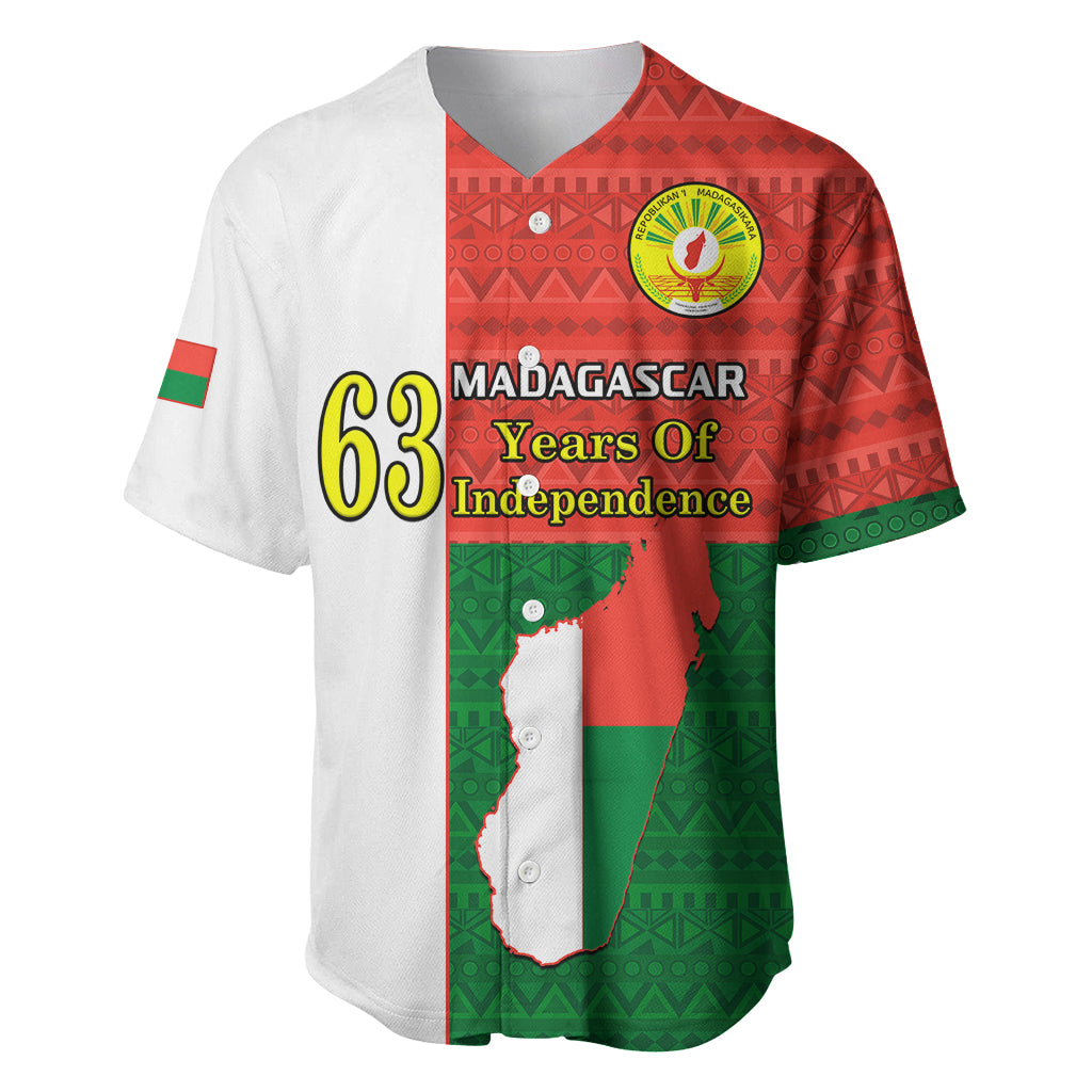 26 June Madagascar Independence Day Baseball Jersey Madagasikara African Pattern - Wonder Print Shop