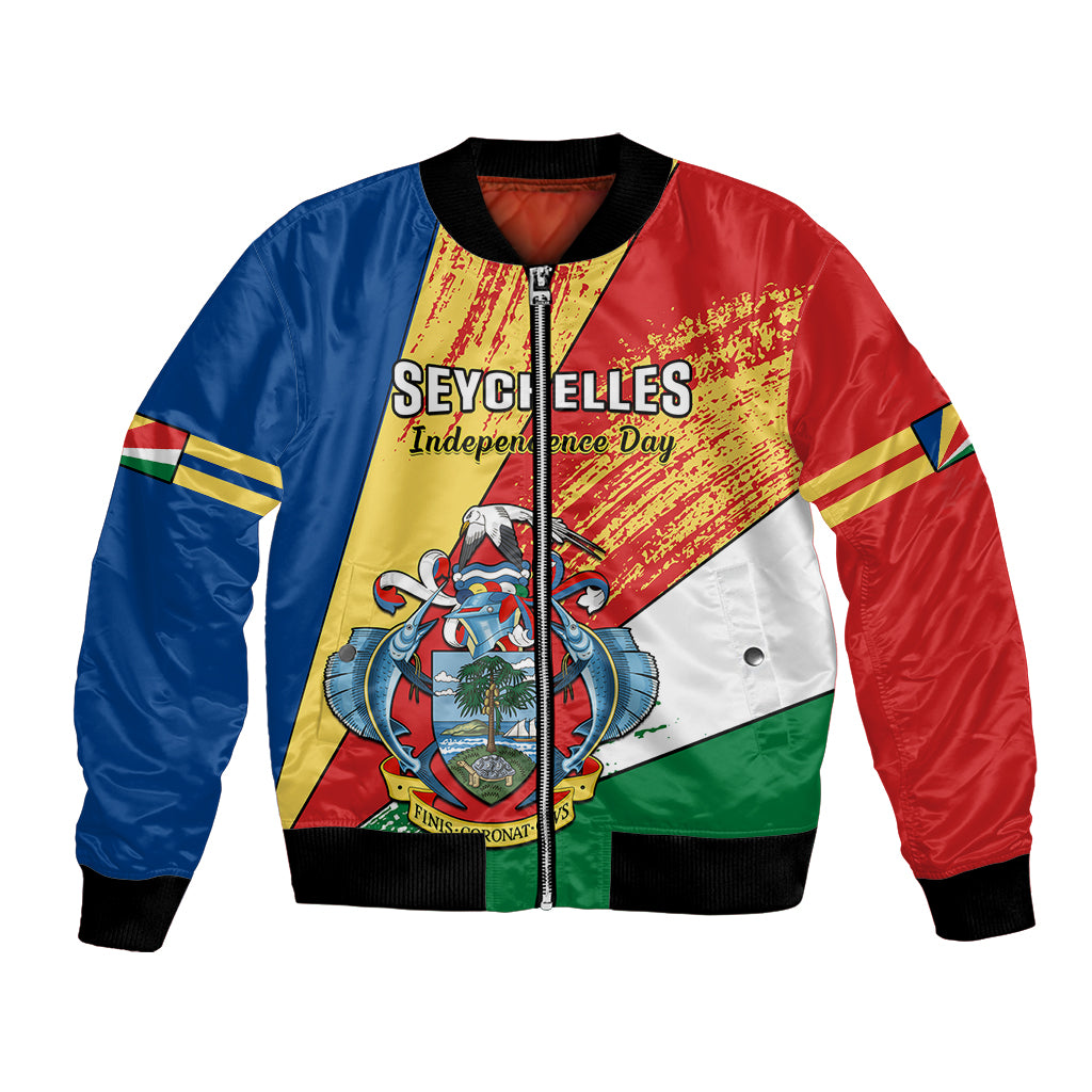 29 June Seychelles Independence Day Bomber Jacket Flag Style - Wonder Print Shop