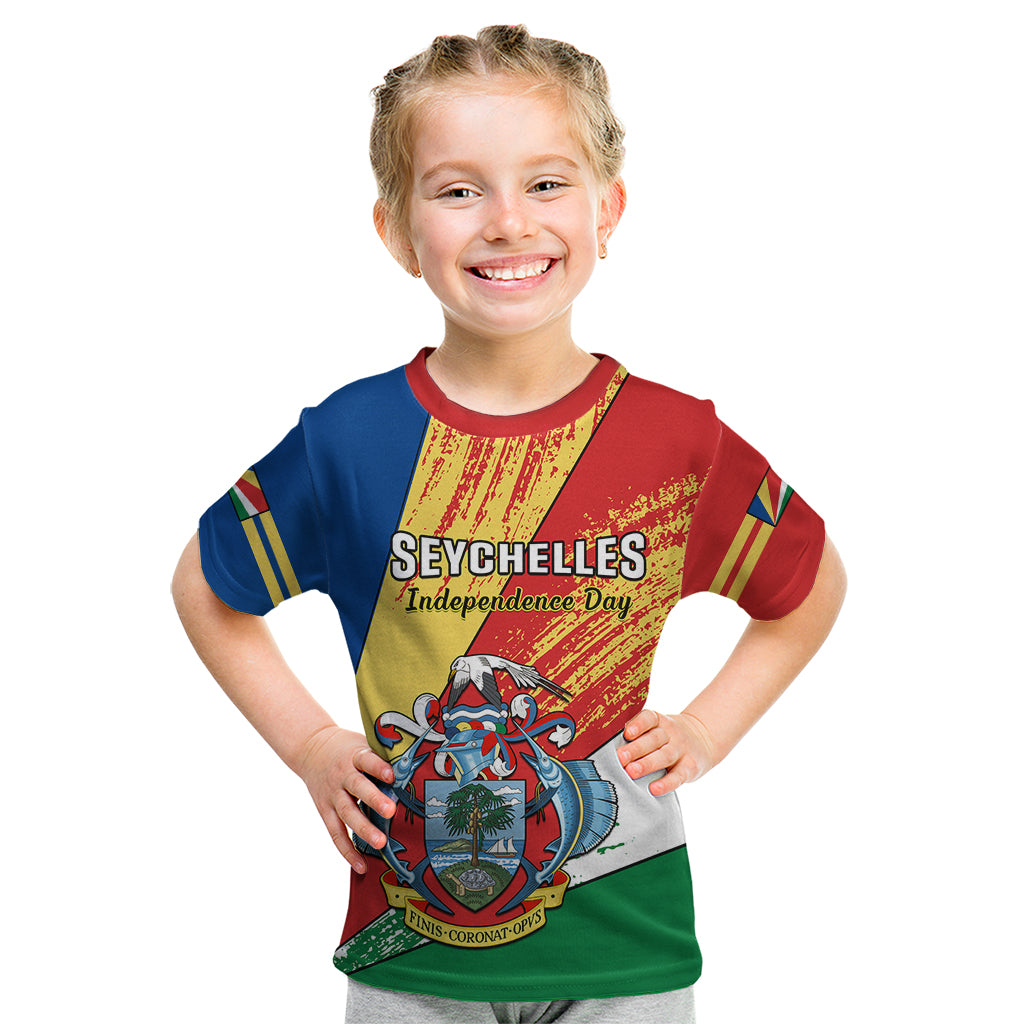 29 June Seychelles Independence Day Kid T Shirt Flag Style - Wonder Print Shop