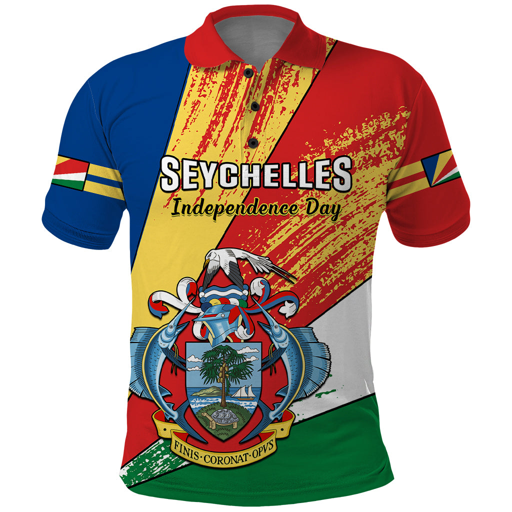 29 June Seychelles Independence Day Polo Shirt Flag Style - Wonder Print Shop