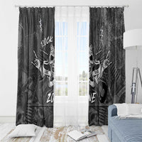 Live Love Rock Skull Window Curtain Retro Grunge Style - Wonder Print Shop