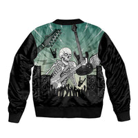 Electric Guitar Skull Bomber Jacket Lets Rock - Wonder Print Shop