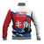 Slovakia Constitution Day Baseball Jacket Slovensko Grassalkovich Palace With Coat Of Arms - Wonder Print Shop