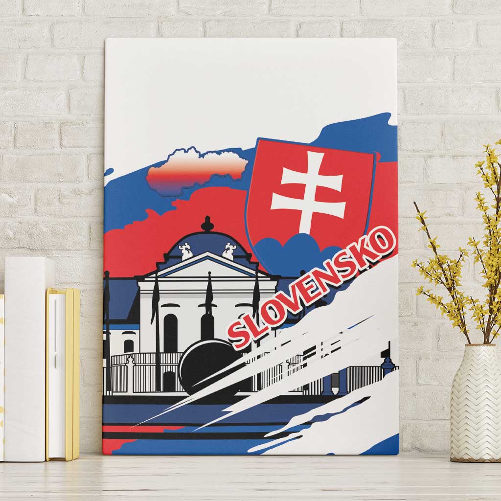 Slovakia Constitution Day Canvas Wall Art Slovensko Grassalkovich Palace With Coat Of Arms - Wonder Print Shop