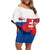 Slovakia Constitution Day Off Shoulder Short Dress Slovensko Grassalkovich Palace With Coat Of Arms - Wonder Print Shop