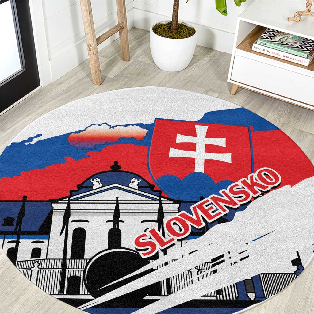 Slovakia Constitution Day Round Carpet Slovensko Grassalkovich Palace With Coat Of Arms