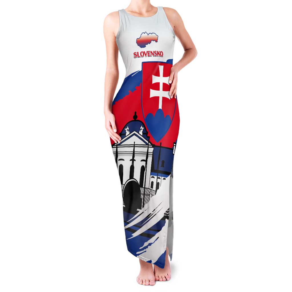 Slovakia Constitution Day Tank Maxi Dress Slovensko Grassalkovich Palace With Coat Of Arms - Wonder Print Shop