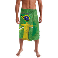Green sarong skirt with Brazil map, cross detail, and Christ statue graphic