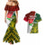 Personalised South Africa And England Rugby Couples Matching Mermaid Dress and Hawaiian Shirt 2023 Springboks Combine Red Roses Sporty Style - Wonder Print Shop