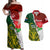 Personalised South Africa And England Rugby Couples Matching Off Shoulder Maxi Dress and Hawaiian Shirt 2023 Springboks Combine Red Roses Sporty Style - Wonder Print Shop