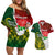 Personalised South Africa And England Rugby Couples Matching Off Shoulder Short Dress and Hawaiian Shirt 2023 Springboks Combine Red Roses Sporty Style - Wonder Print Shop