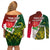 Personalised South Africa And England Rugby Couples Matching Off Shoulder Short Dress and Long Sleeve Button Shirts 2023 Springboks Combine Red Roses Sporty Style - Wonder Print Shop