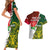 Personalised South Africa And England Rugby Couples Matching Short Sleeve Bodycon Dress and Hawaiian Shirt 2023 Springboks Combine Red Roses Sporty Style - Wonder Print Shop