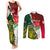 Personalised South Africa And England Rugby Couples Matching Tank Maxi Dress and Long Sleeve Button Shirts 2023 Springboks Combine Red Roses Sporty Style - Wonder Print Shop