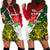 Personalised South Africa And England Rugby Hoodie Dress 2023 Springboks Combine Red Roses Sporty Style - Wonder Print Shop