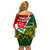 Personalised South Africa And England Rugby Off Shoulder Short Dress 2023 Springboks Combine Red Roses Sporty Style - Wonder Print Shop