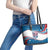 Personalized USA Rowing Leather Tote Bag 2024 United States Flag Curve Style