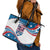 Personalized USA Rowing Leather Tote Bag 2024 United States Flag Curve Style