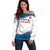 Personalized USA Rowing Off Shoulder Sweater 2024 United States Flag Curve Style - Wonder Print Shop