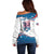 Personalized USA Rowing Off Shoulder Sweater 2024 United States Flag Curve Style - Wonder Print Shop