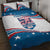 Personalized USA Rowing Quilt Bed Set 2024 United States Flag Curve Style