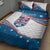 Personalized USA Rowing Quilt Bed Set 2024 United States Flag Curve Style