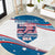 Personalized USA Rowing Round Carpet 2024 United States Flag Curve Style