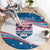 Personalized USA Rowing Round Carpet 2024 United States Flag Curve Style