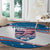 Personalized USA Rowing Round Carpet 2024 United States Flag Curve Style