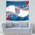 Personalized USA Rowing Tapestry 2024 United States Flag Curve Style