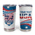 Personalized USA Rowing Tumbler Cup 2024 United States Flag Curve Style