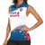 Personalized USA Rowing Women Sleeveless Polo Shirt 2024 United States Flag Curve Style