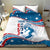 Personalized USA Surfing Bedding Set 2024 United States Flag Curve Style - Wonder Print Shop